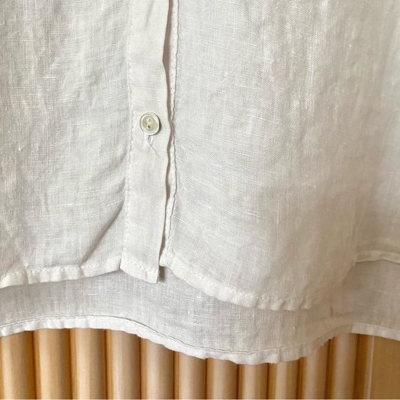 Anthropologie White Linen Blouse - Picture 7 of 9